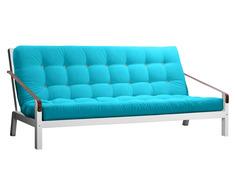 Прямой диван Локи сосна белая эмаль Болотный, вельвет АНД