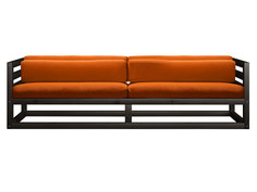 Прямой диван Диван Магнус сосна Венге, Оранжевый, вельвет АндерСон