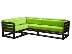 Угловой диван Магнус Угловой сосна Венге, Салатовый, вельвет, Левый АндерСон