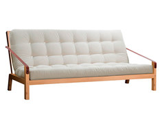 Прямой диван Локи сосна венге Сосна натуральная / Белый, рогожка АндерСон