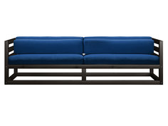 Прямой диван Диван Магнус сосна Венге, Синий, вельвет АндерСон