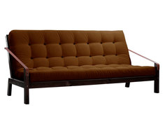 Прямой диван Локи сосна венге Коричневый, вельвет АНД