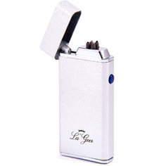 Дуговая USB зажигалка "Блестящее серебро" LA Geer