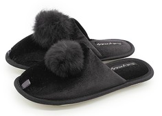 Домашние тапочки женские Smile of Milady 148-155 черные 38-39 RU