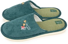 Домашние тапочки женские Smile of Milady А-82-432 зеленые 40-41 RU