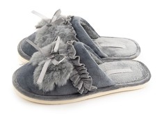 Домашние тапочки женские Smile of Milady 352-155 серые 40-41 RU