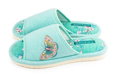 Домашние тапочки женские Smile of Milady А-82-166 бирюзовые 41 RU