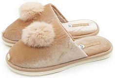 Домашние тапочки женские Smile of Milady А-82-168 бежевые 36 RU