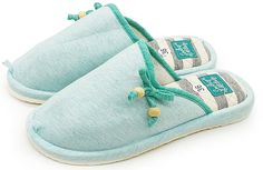 Домашние тапочки женские Smile of Milady DW-C-8-317 бирюзовые 36 RU