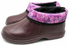 Резиновые ботинки женские Smile of Milady 088-010 бордовые 37 RU