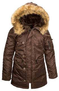 Куртка женская Alpha Industries N-3B W Parka Cocoa коричневая XS
