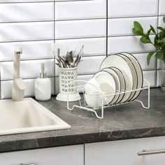 Сушилка для посуды «Mini», одноярусная, белый, 21 x 26 x 13 см Вселенная порядка