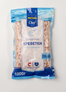 Креветки Metro Chef, замороженные, без заправки, очищенные, BIO, 1000 гр