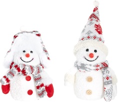 Фигурка новогодняя Home Club Снеговик в вязаной шапке