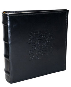 Фотоальбом «Орнамент», чёрный, обложка эко-кожа, 300 фото в кармашках 10х15 см Veld Co