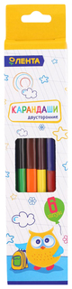 Карандаши цветные Лента ,двухсторонние 6 шт 12 цветов Lenta