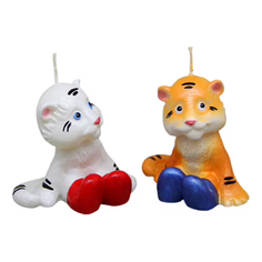 Свеча новогодняя фигурная Тигренок микс 2 в ассортименте No Brand