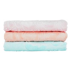 Полотенце Cleanelly Пион 30 x 50 см махровое стриженое голубой