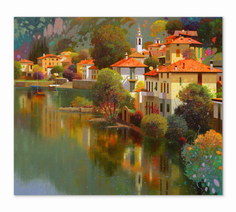 Картина интерьерная на холсте Poly Print Art "Бумажные домики 4", 60х50 см.