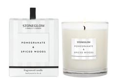 Ароматическая свеча StoneGlow ГРАНАТ и ПРЯНОЕ ДЕРЕВО (Pomegranate & Spiced Woods) Stoneglow.