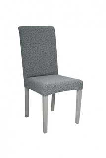 Чехол на стул без оборки Venera "Жаккард", цвет серый, 1 предмет