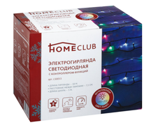 Световая гирлянда новогодняя Home Club 18 м разноцветный