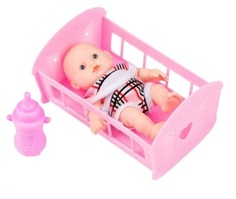 Кукла Lovely Baby Пупс в кроватке 12,5 см
