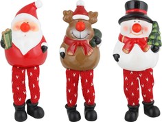 Новогодний сувенир Homeclub Дед Мороз-Снеговик-Лось EG34-35153,54,55 20 см