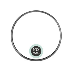 Зеркало для макияжа QVS, с 10-кратным увеличением