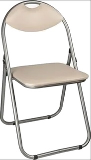Стул складной обитый бежевый 45 × 45 × 78 см No Brand