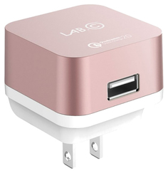 Сетевое зарядное устройство LAB.C X1 1-USB 2.4A розовое золото