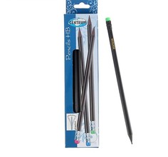 Набор карандашей Centrum чернографитных с ластиком 84860 3 шт