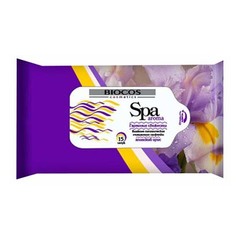 Салфетки влажные BioCos SPA Aroma очищающие с ароматом японского ириса 15 шт