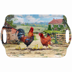 Поднос большой Leonardo Collection 49х30см Петушки и курочки