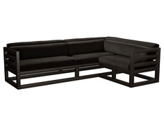 Угловой диван Магнус Угловой сосна венге Черный, вельвет, Правый АНД