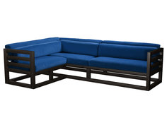 Угловой диван Магнус Угловой сосна венге Синий, вельвет, Левый АНД