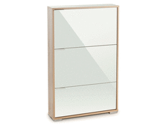 Обувница Вентал Viva-3 VIVA 3 стекло, зеркало Дуб Сонома /Белый глянец, дуб сонома