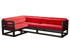 Угловой диван Магнус Угловой сосна венге Алый, вельвет, Левый АНД