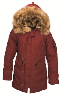 Куртка женская Alpha Industries Altitude W Parka Red Ochre красная XS