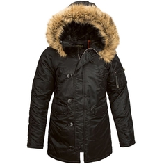 Куртка женская Alpha Industries N-3B W Parka Blac черная M