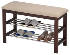 Банкетка для прихожей TetChair SR-0628 дерево/металл/экокожа 81х31х49 см beige