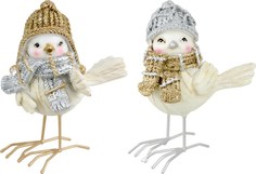 Новогодний сувенир Homeclub Птичка в шапке и шарфе EG168-19B5170-10ABCD 10 см