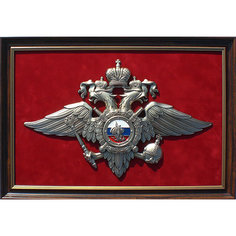 Настенное панно "Эмблема МВД России" (48 x 33 x 4 см) No Brand