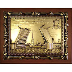 Настенное панно "Дворцовый мост" в подарочном футляре (30 x 23 x 2 см) No Brand
