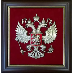 Настенное панно "Герб России" из меди (45 x 43 x 3 см) No Brand