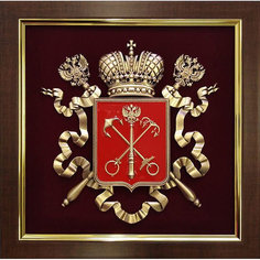Настенное панно "Герб Санкт-Петербурга" (21 x 21 x 2 см) No Brand