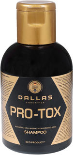 Шампунь для волос Dallas Hair Pro-tox с кератином коллагеном и гиалуроновой кислотой 500мл