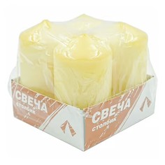 Свечи декоративные Aro Столбик желтые 4 шт