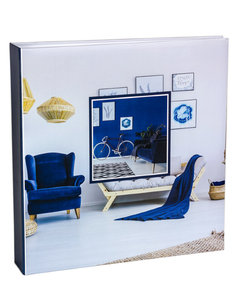 Фотоальбом «Дизайн интерьеров», синий, 400 фото в кармашках, металлические кольца Veld Co