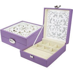 Шкатулка для украшений "Кружева" (17 х 15 х 6,5 см) No Brand